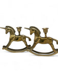 Vintage Brass Unicorn Candleholders-A Pair