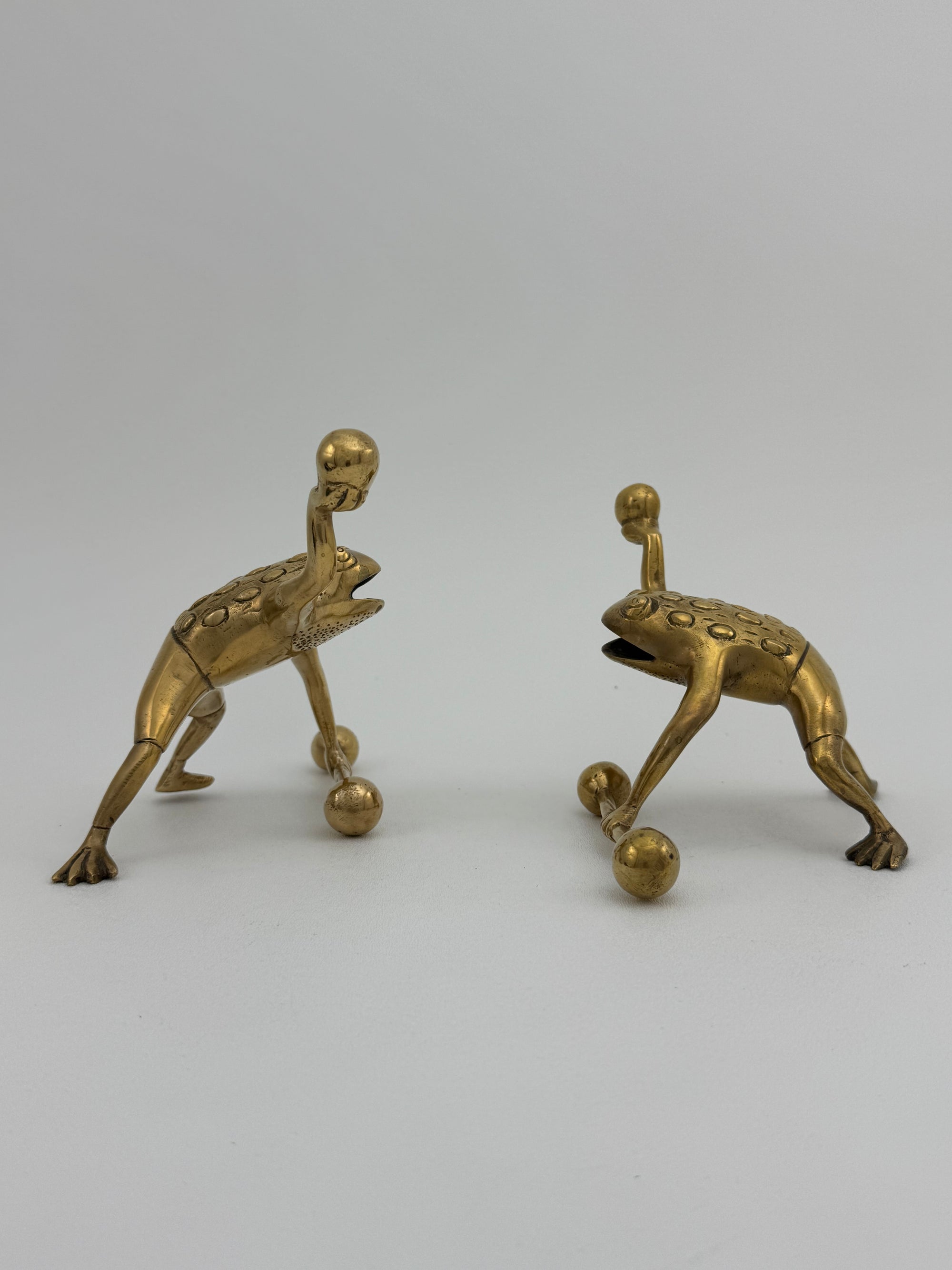 Vintage Brass Workout Frogs-A Pair