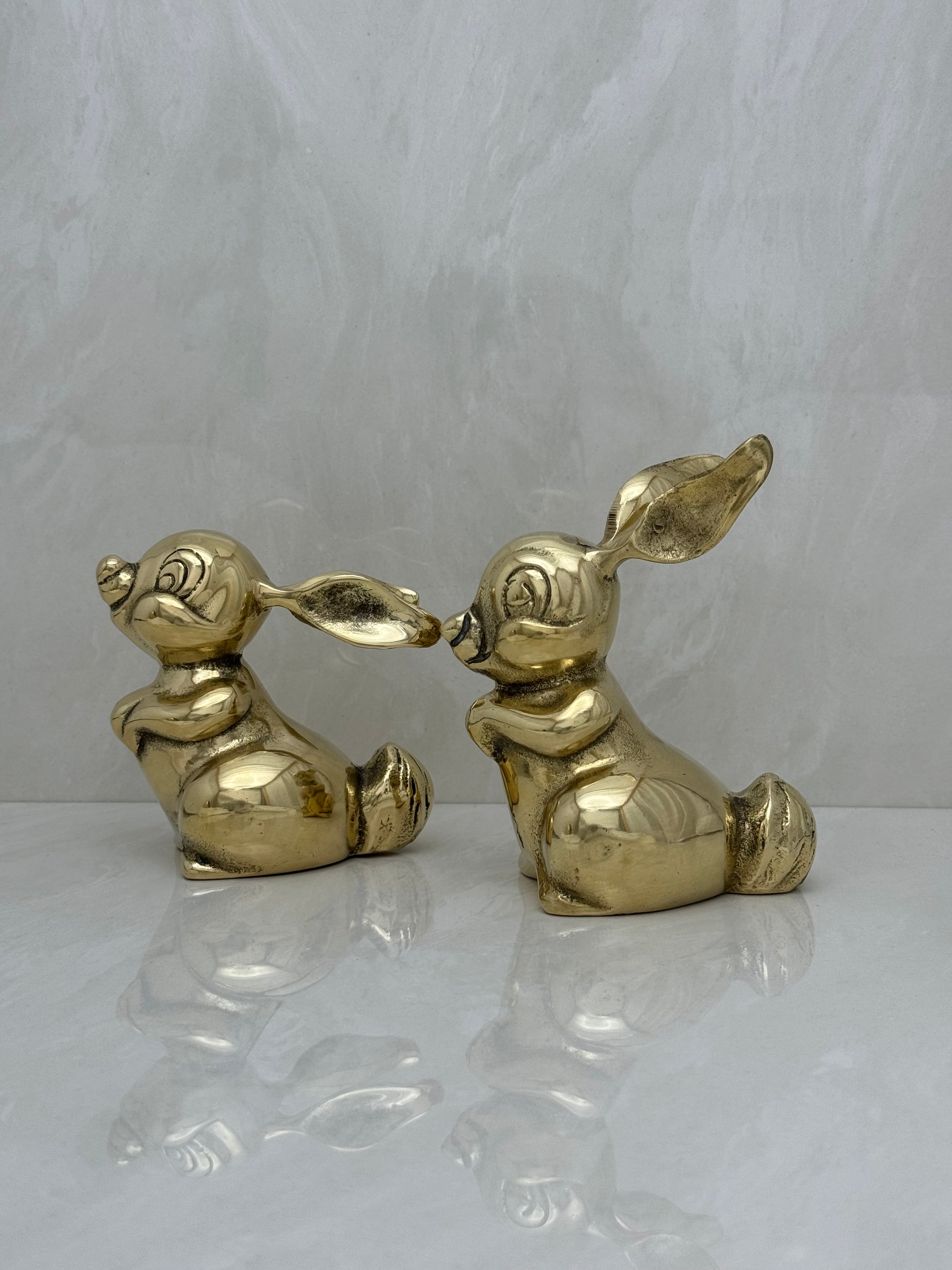 Vintage Brass Bunnies- A Pair