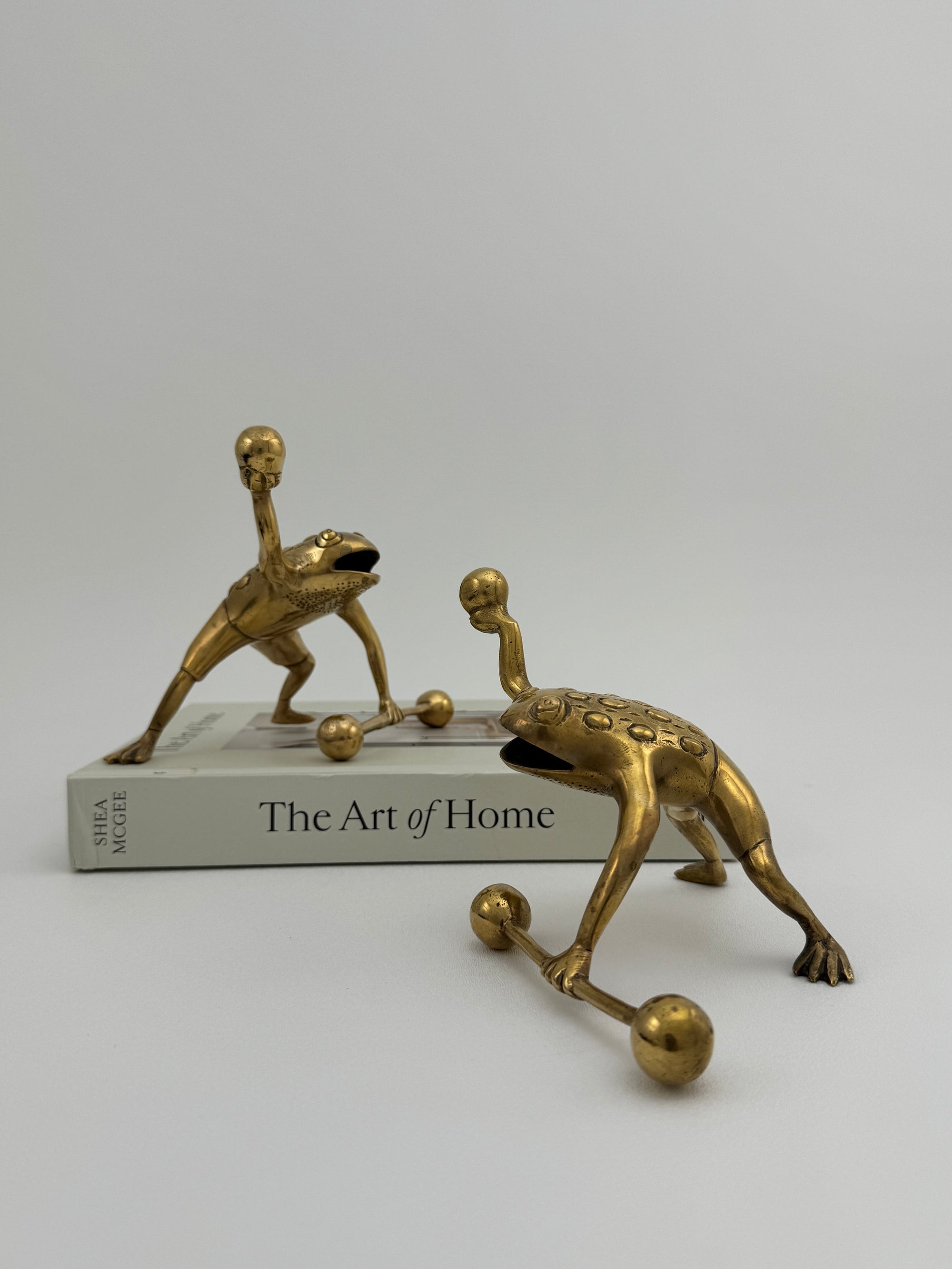 Vintage Brass Workout Frogs-A Pair