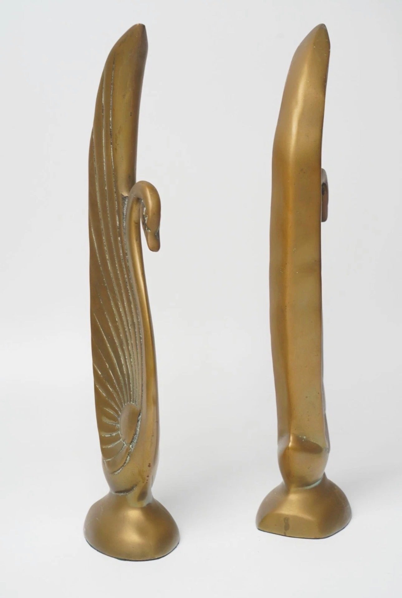 Vintage Brass Swans-A Pair