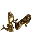 Vintage Brass Mermaid Pair