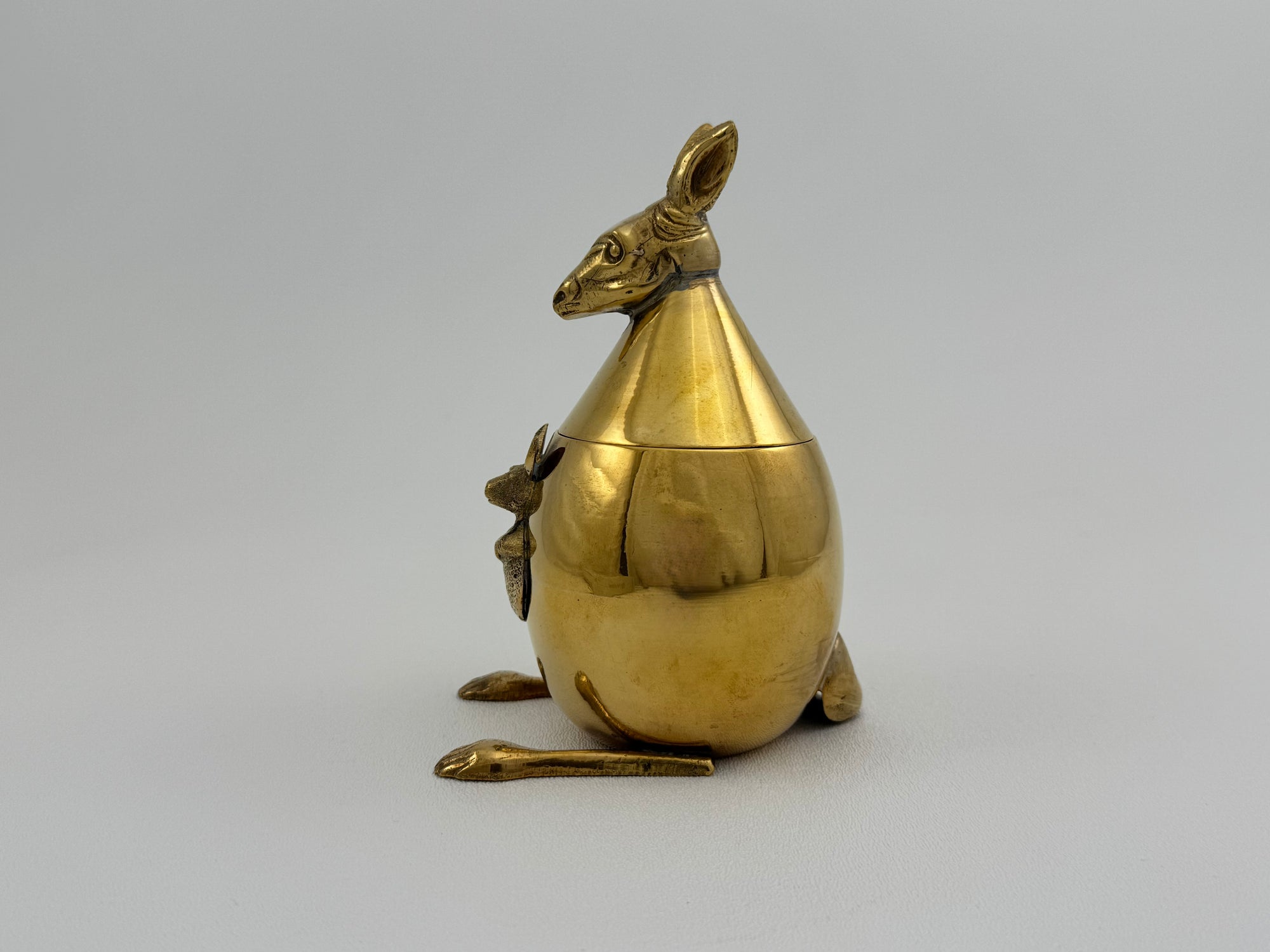 Vintage Brass Kangaroo Trinket Box