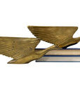 Vintage 1987 Kinder Harris Brass Flying Geese Sculptures – Mid-Century Modern Bird Figurines – Made in Korea