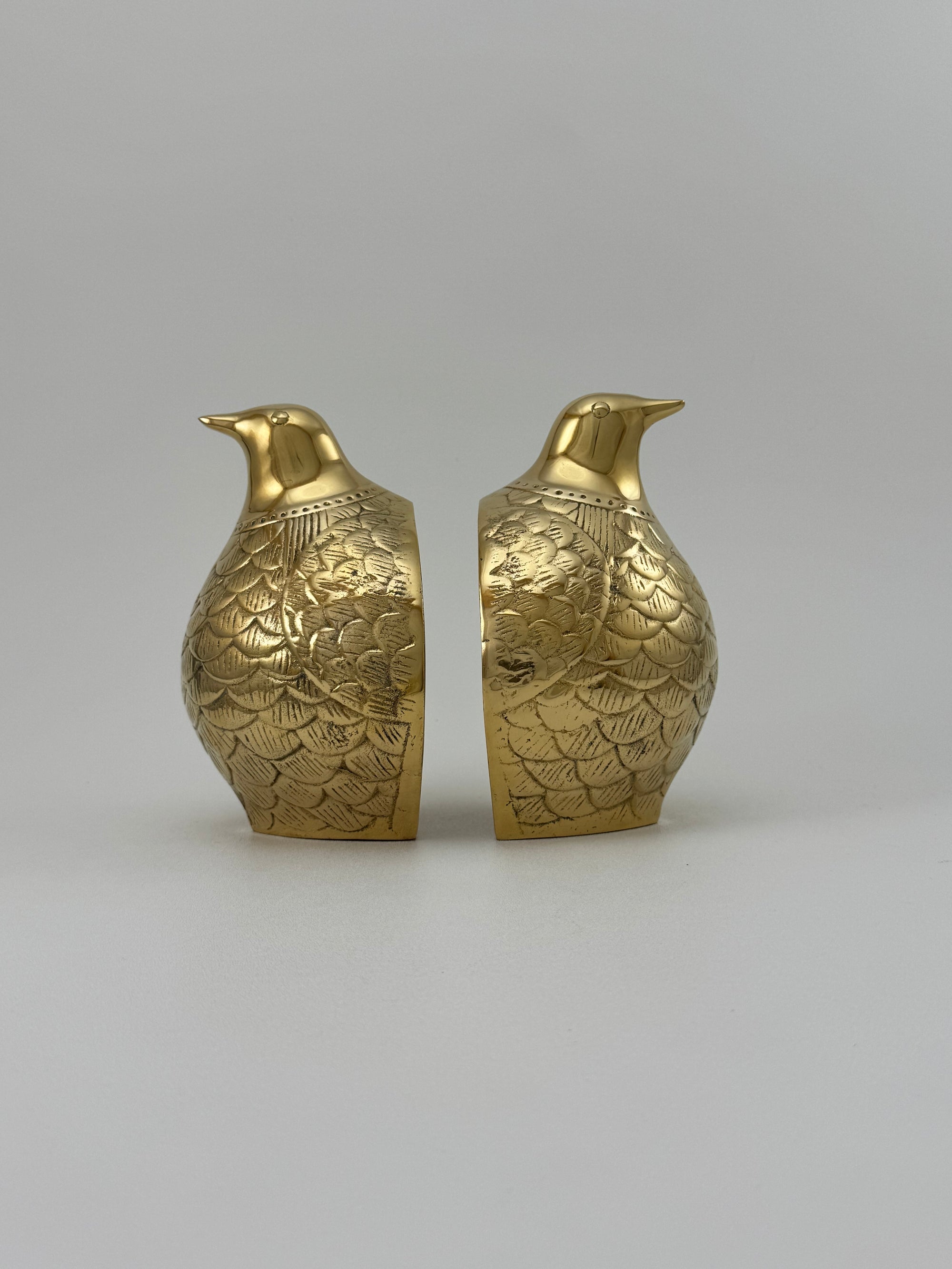 Brass Bird Bookends-A Pair