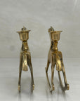 Vintage Brass Unicorn Candleholders-A Pair