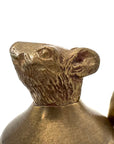 Vintage Brass Squirrel Trinket Container