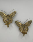 Vintage Brass Butterfly Wall Sconces- A Pair