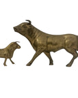 Vintage Brass Bull Figurines – Pair of Mid-Century Modern Bulls
