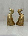 Vintage Brass Duck Bookends-A Pair