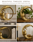 Dolbi Cashier 1984 Brass Swan Ring Sculpture – Large Mid Century Modern