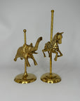 Vintage Brass Carousel Pair