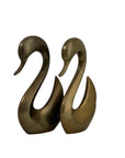 Vintage Brass Swan Pair – Elegant Mid-Century Modern Sculptures