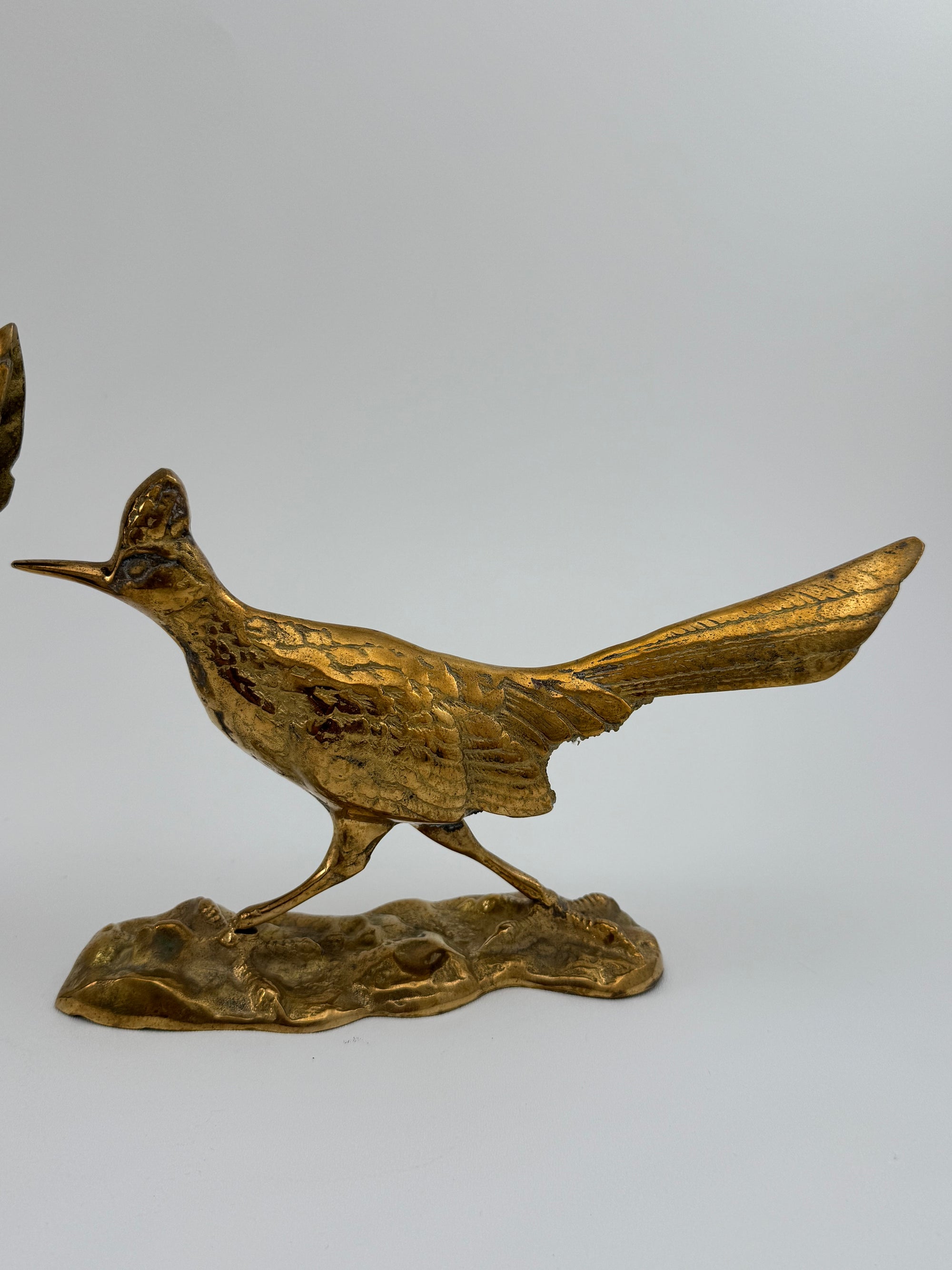 Vintage Brass Roadrunner Pair – Sculptural Mid-Century Collectibles