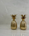 Vintage Brass Pineapple Trinket Containers- A Pair