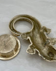 Vintage Brass Alligator Ashtray/Candleholder/Ring Dish