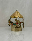 Vintage Brass Enesco Music Horse Carousel