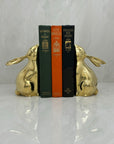 Vintage Brass Rabbit Bookends-A Pair