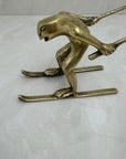 Vintage Bronze Skiing Frog Brothers