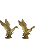 Vintage Brass Wings Up Bird Pair