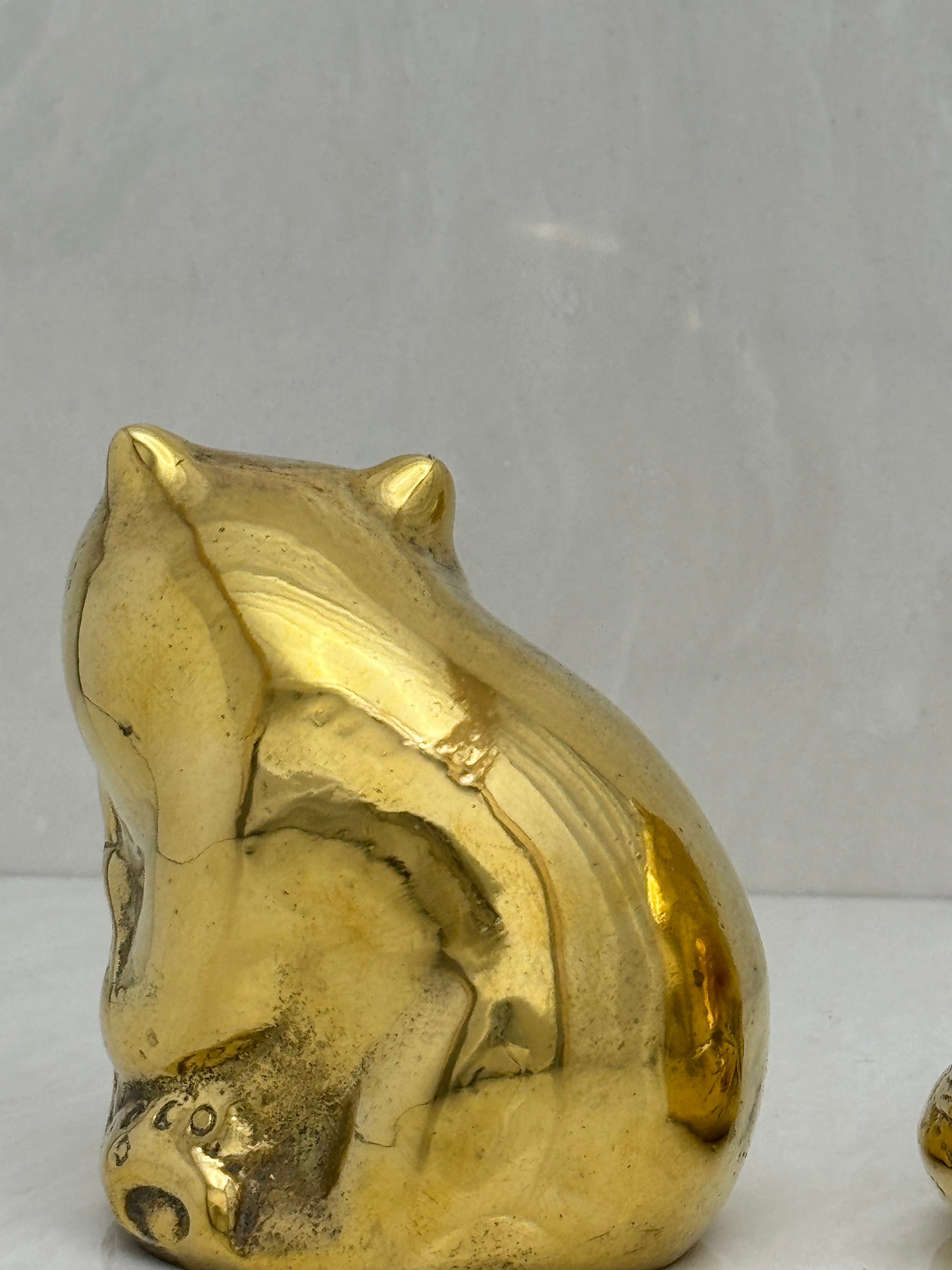 Vintage Brass Panda Bears-A Pair