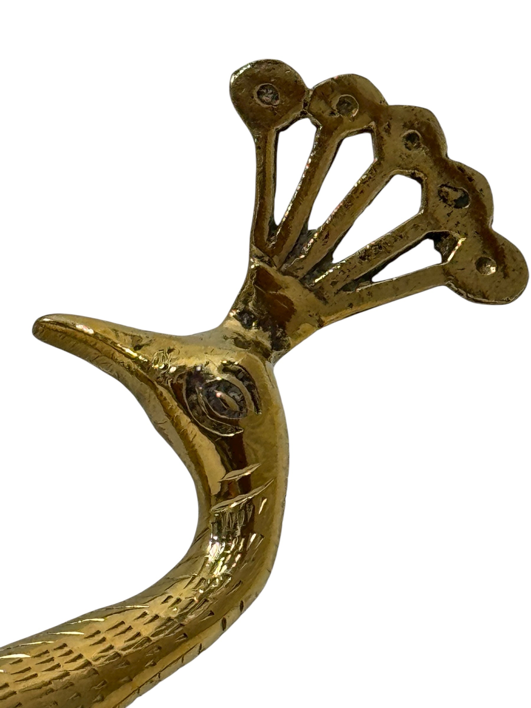 Vintage Brass Peacocks