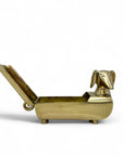 Vintage Brass Dachshund Trinket Box