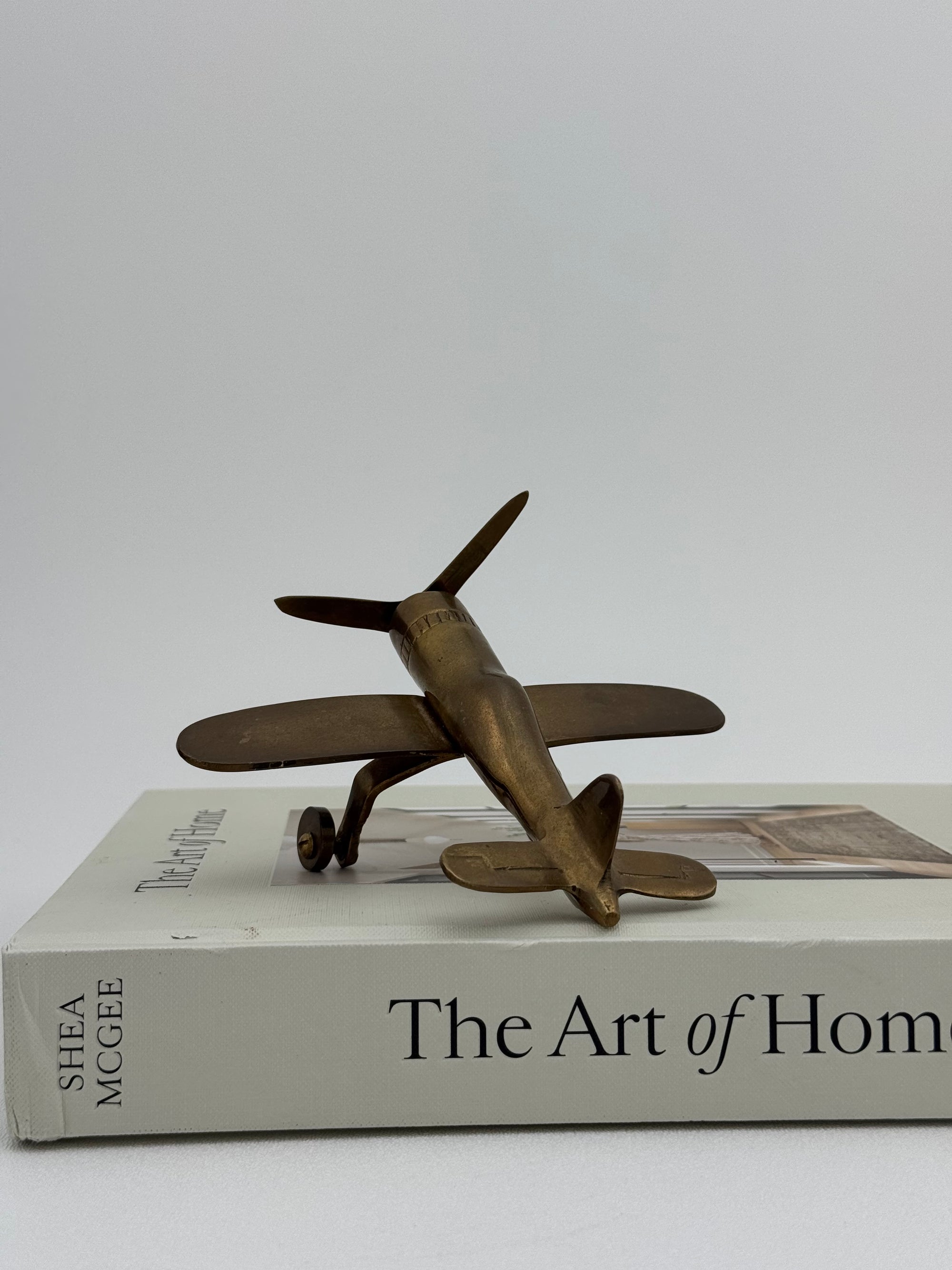 Small Vintage Brass Airplane