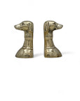 Vintage Brass Dog Bookends- A Pair