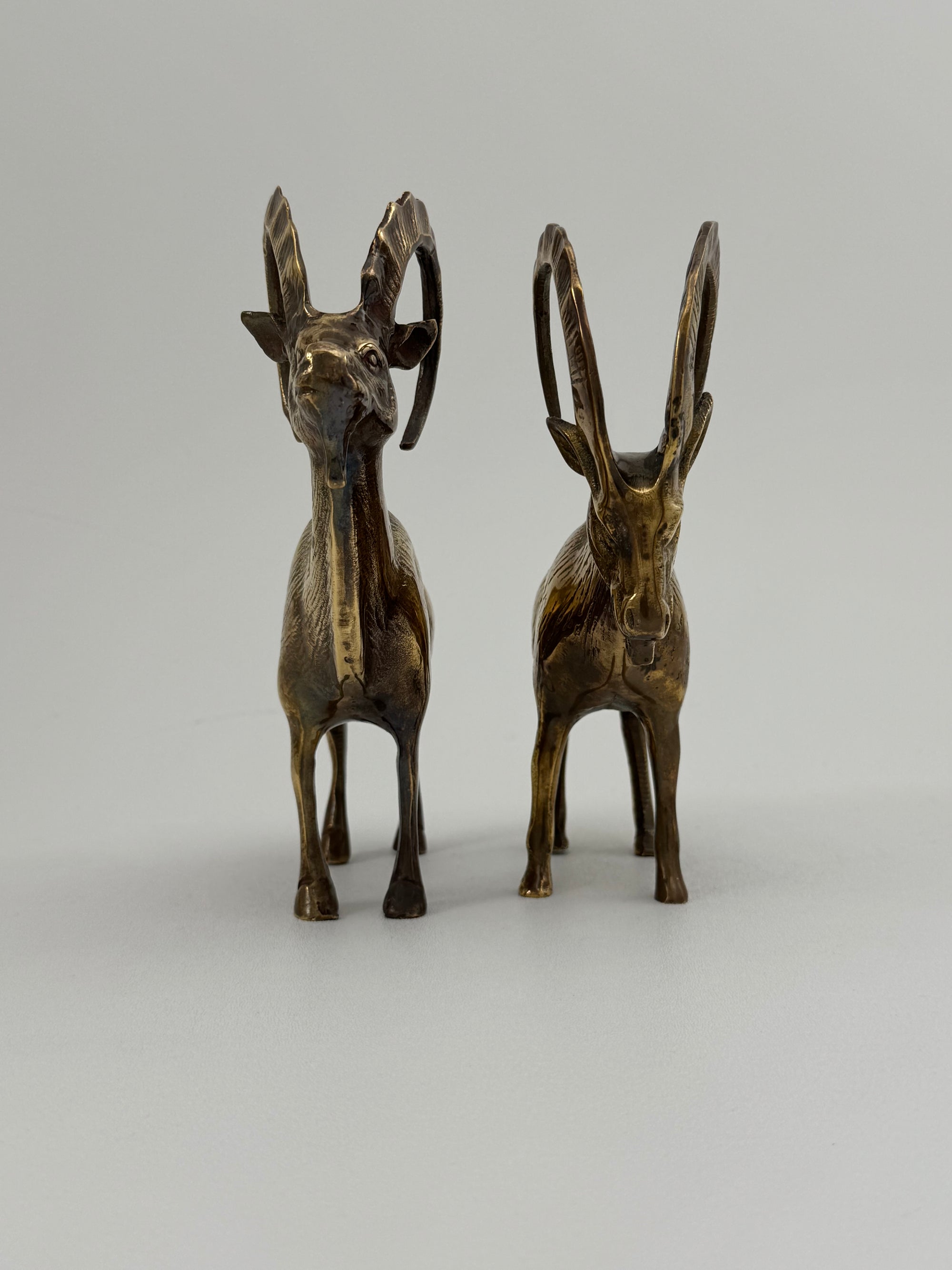 Vintage Brass Ibex Goat Sculptures – Pair-G.O.A.T Wedding Gift for Power Couple