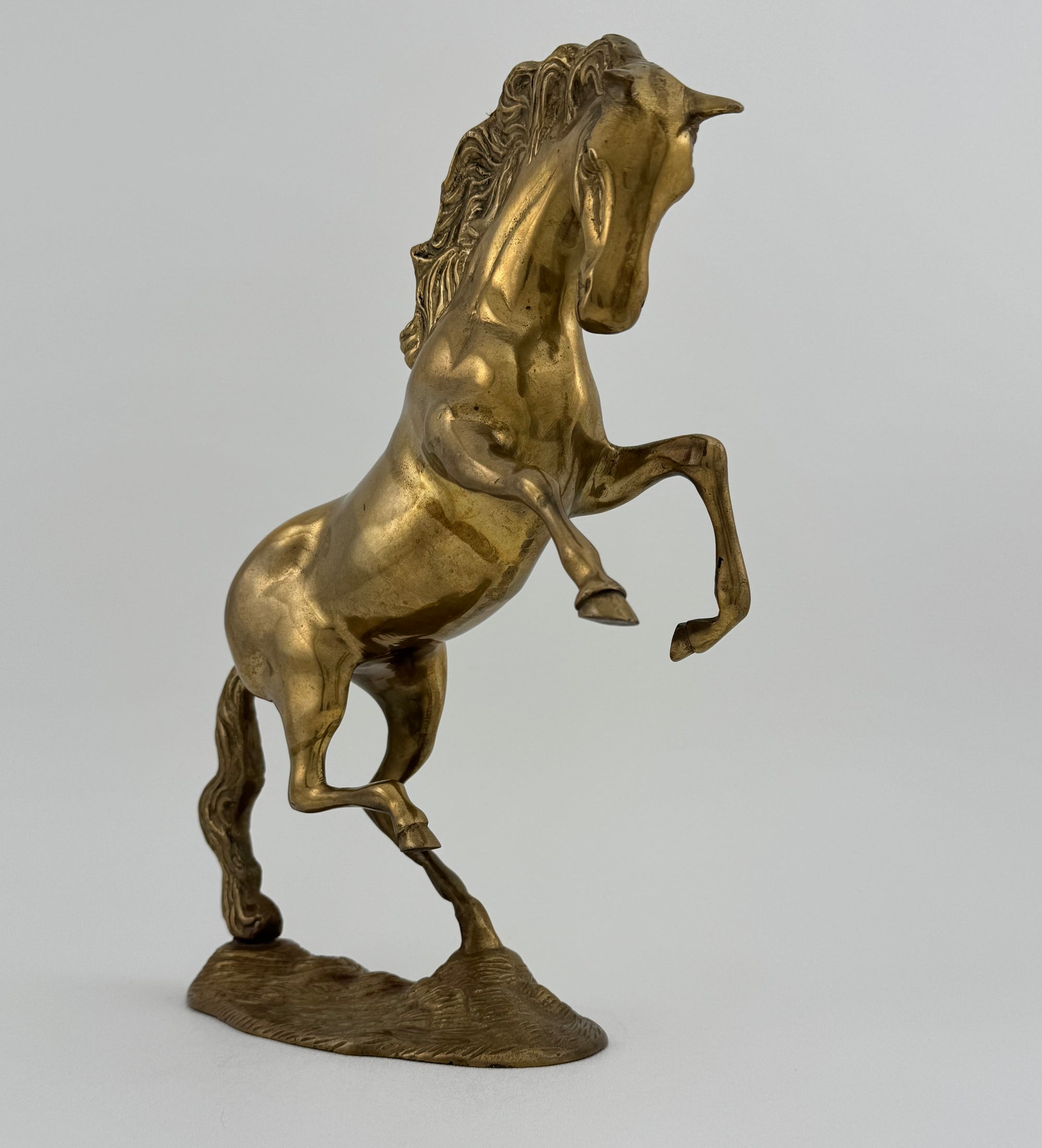 Large Vintage Brass Horse Sculpture