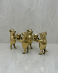 Vintage Brass Pig Candleholders-A Pair