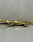 Large Vintage Brass Alligator