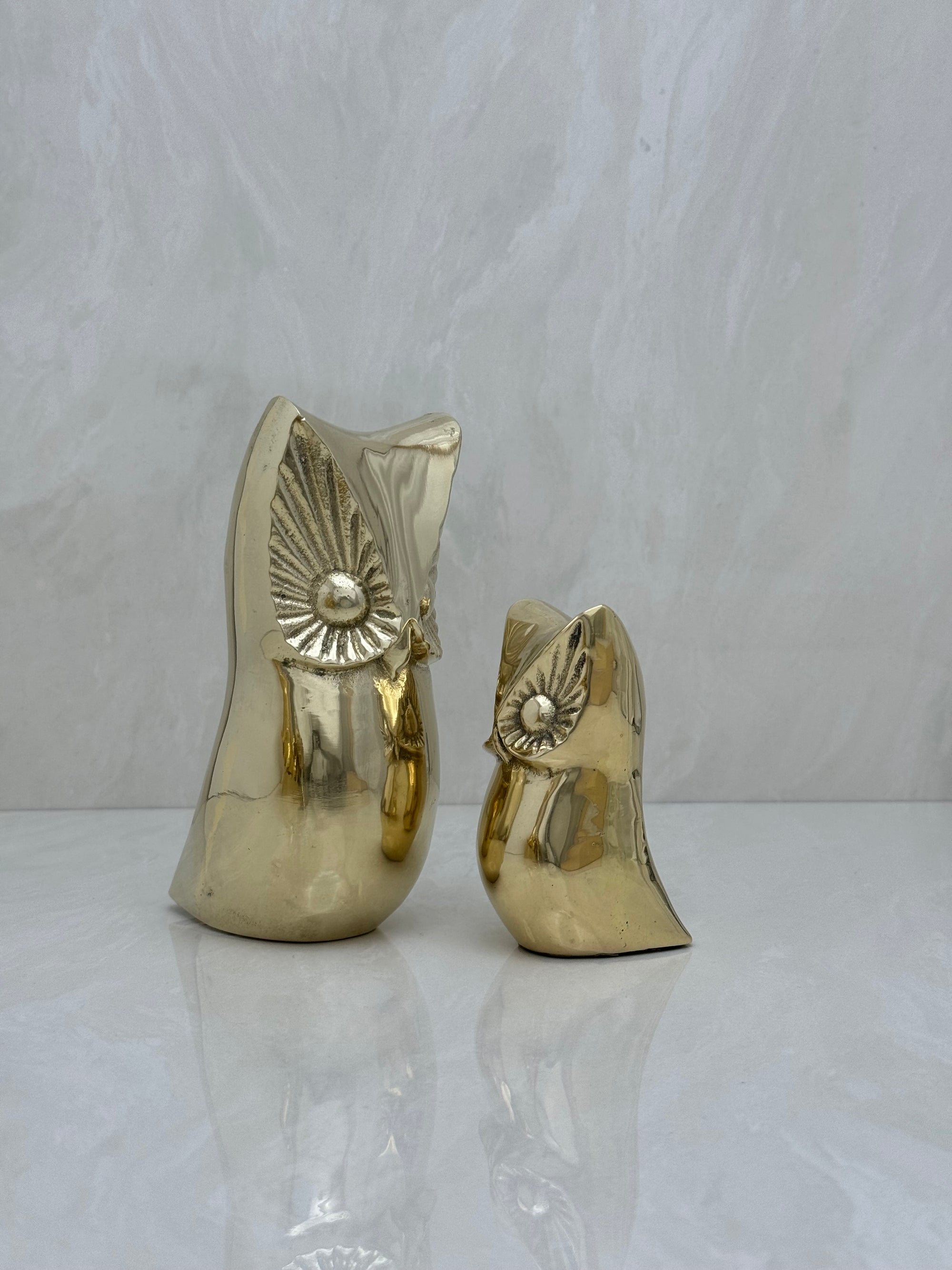 Vintage Brass Owls-Pair