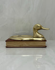 Vintage Brass Duck Dresser Tray