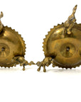 Pair of Vintage Brass Camel Candlestick Holders — Middle Eastern Bohemian Elegance