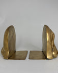 Mid-Century Modern Brass Hippo Bookends