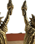 Vintage Brass Statue of Liberty Bookends (Set of Two)