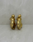 Vintage Bronze Squirrel Candleholders-A Pair