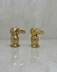 Small Vintage Brass Toucans-A Pair