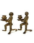 Vintage Brass Monkey Candleholders – Taper Holders, Pair