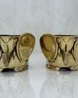 Vintage Brass Elephant Cachepots- A Pair