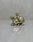 Vintage Small Brass Mating Turtles Ashtray