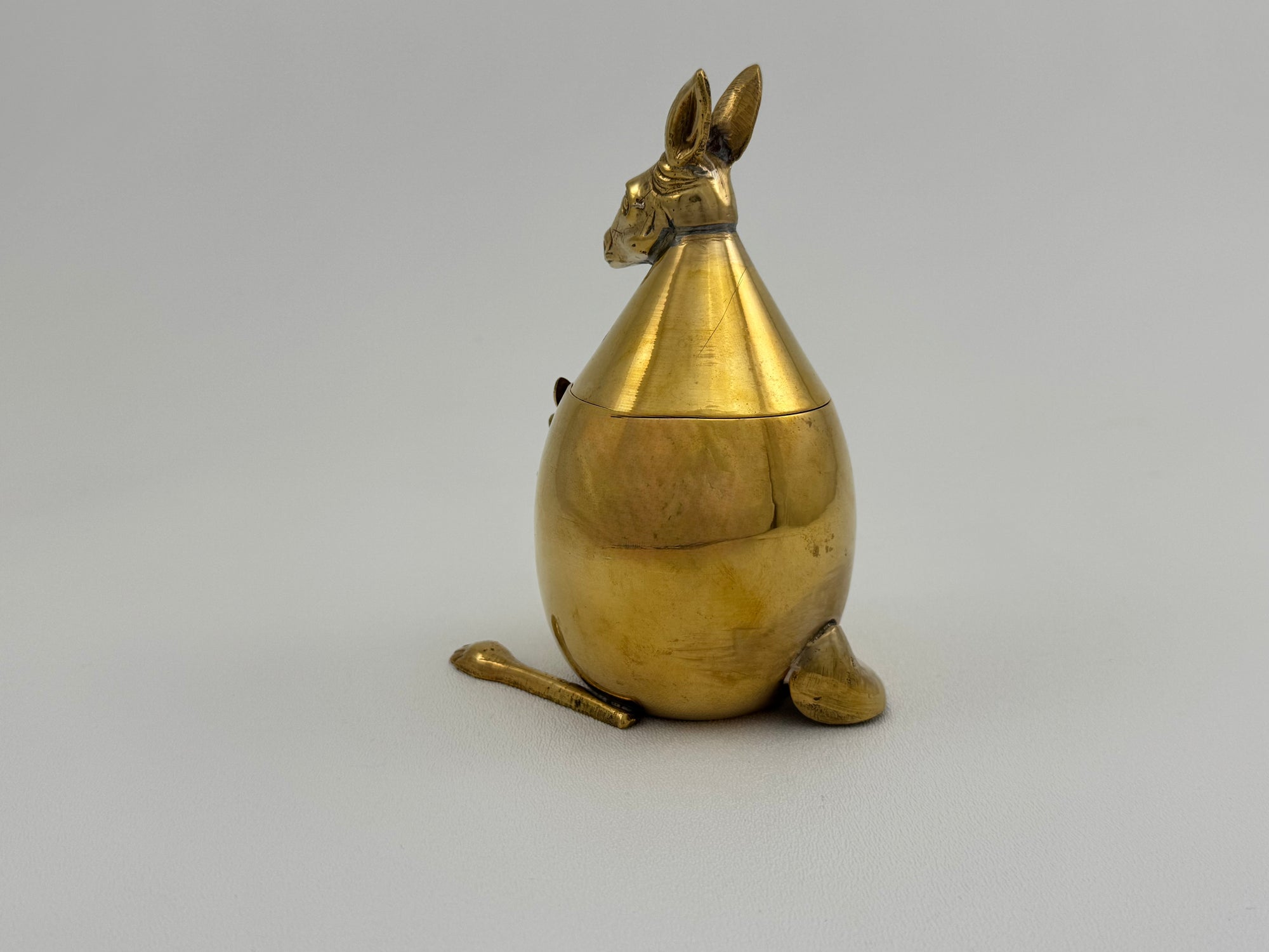 Vintage Brass Kangaroo Trinket Box