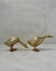 Vintage Brass Geese- A Pair