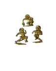 Vintage Brass Football Players Wall Hangings- A Set of Three by Gatco