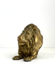 Vintage Brass Lion Sculpture