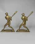 Vintage Brass Baseball Bookends-A Pair by Enesco
