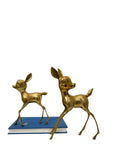 Vintage Brass Deer Pair – Mid-Century Modern Fawns | Hollywood Regency Woodland Figurines