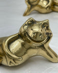 Vintage Brass Frogs-A Pair